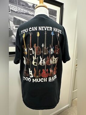 Vintage Graphic Tee  'You Can Never Have Too Much Bass' 🎸😎